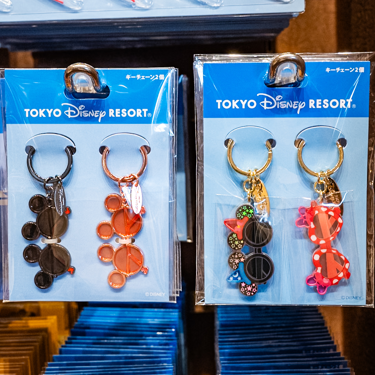 東京ディズニーランド ファッション用グラス（サングラス）キーチェーンセット2