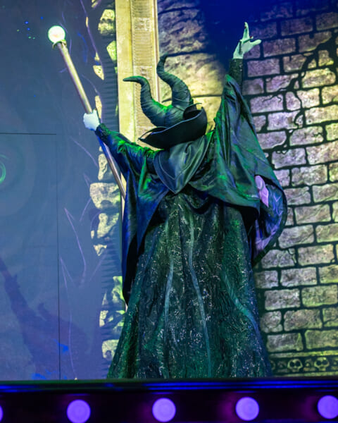 ディズニー・ハリウッド・スタジオ「ディズニーヴィランズ：アンフェアリー・エバー・アフター」マレフィセント後ろ姿