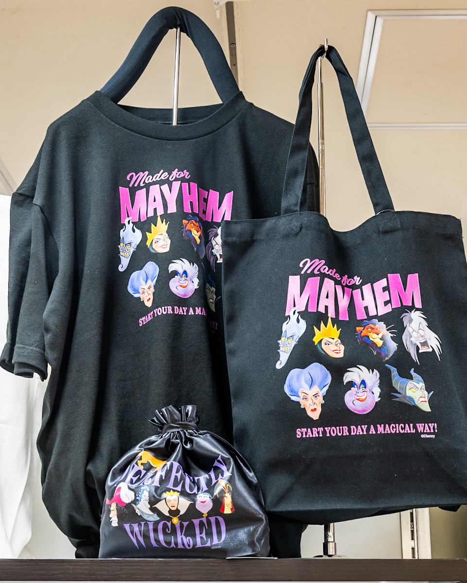 日本橋三越本店先行販売　ヴィランズTシャツ／トートバッグ／きんちゃく　