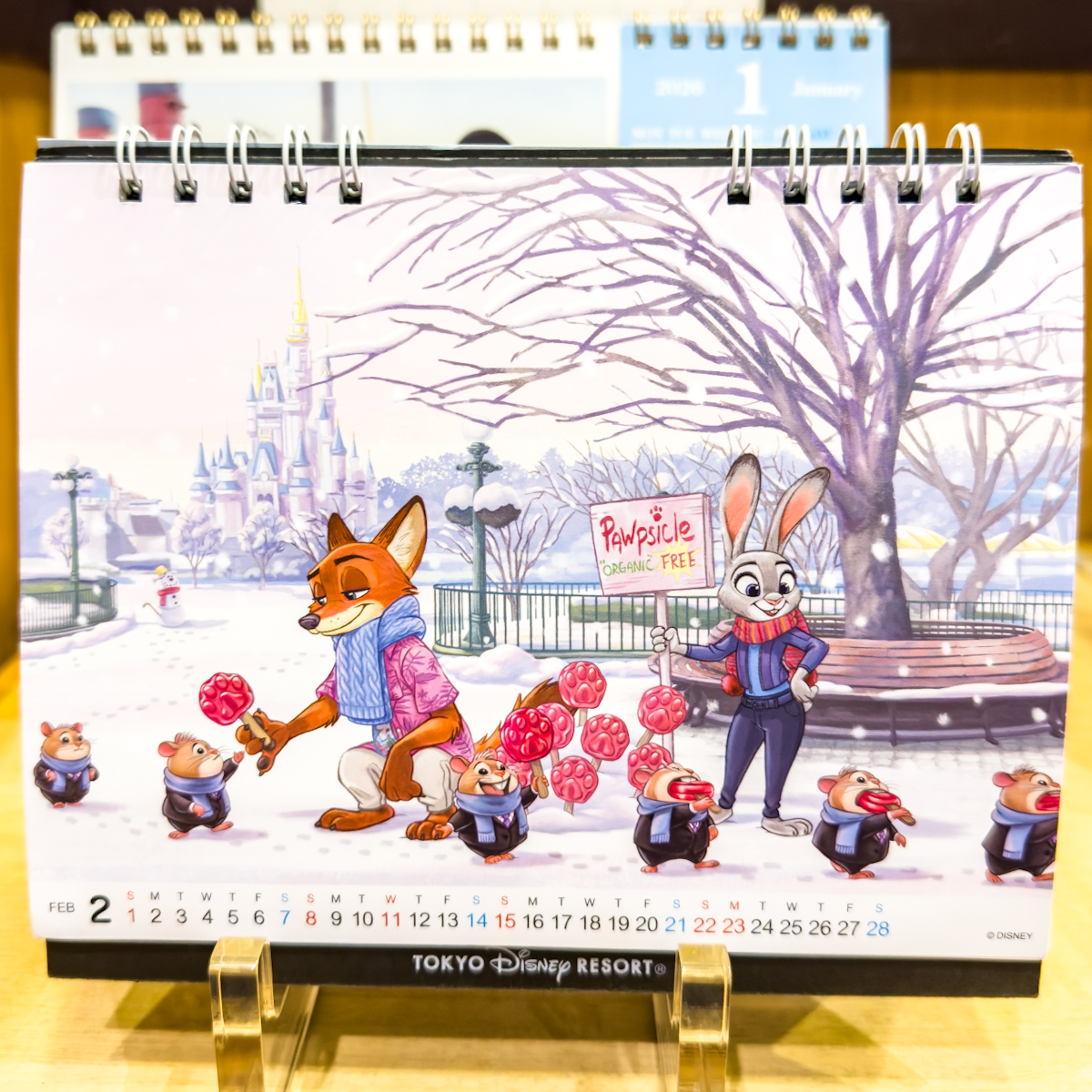 東京ディズニーリゾート卓上カレンダー（イラスト）2026　ズートピア
