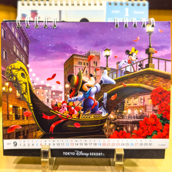 東京ディズニーリゾート卓上カレンダー（イラスト）2026　ヴェネツィアン・ゴンドラ