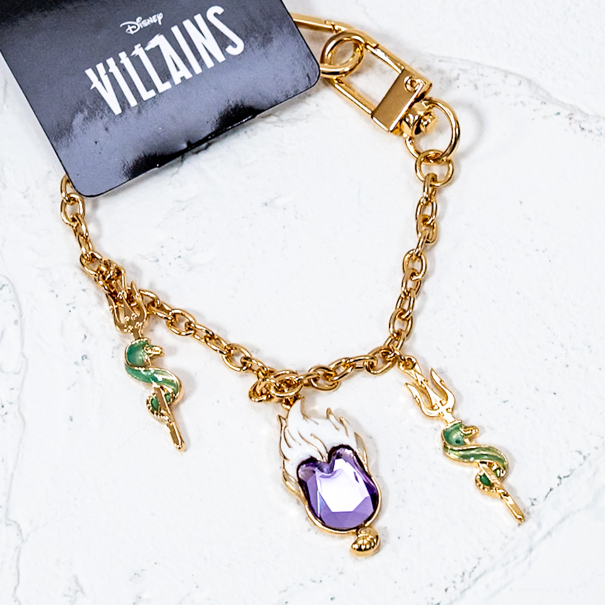 アースラ、フロットサム＆ジェットサム バッグチャーム DISNEY VILLAINS