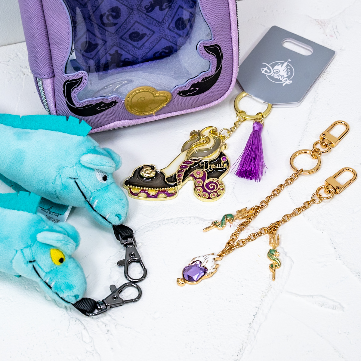 アースラ、フロットサム＆ジェットサム バッグチャーム DISNEY VILLAINS1