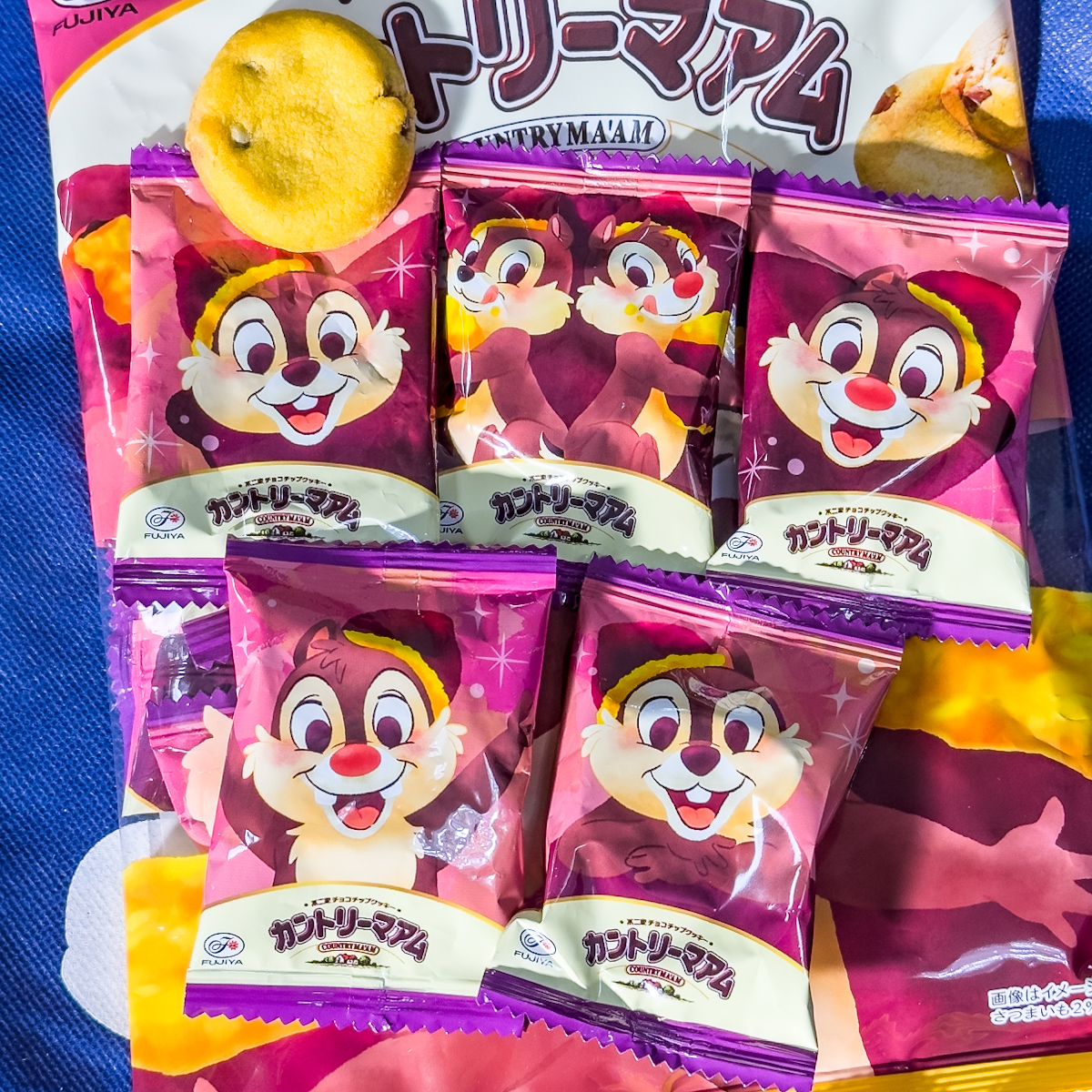 ディズニーストア【不二家】カントリーマアム チップ＆デール スイートポテト チョコチップクッキー SWEET POTATO FLAVOR　お土産