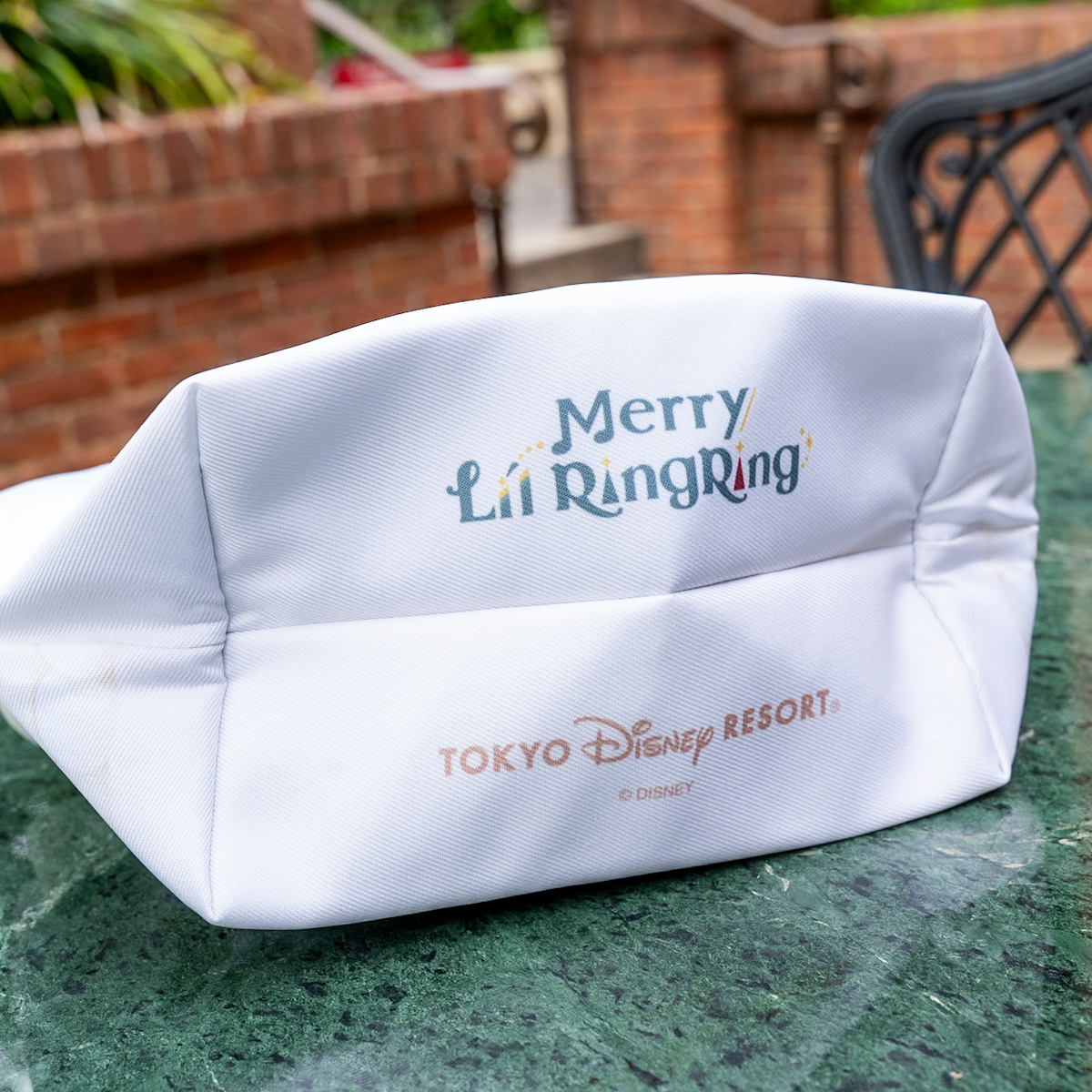 東京ディズニーリゾート“ディズニー・クリスマス2025”リルリンリンスーベニアランチケース　底面