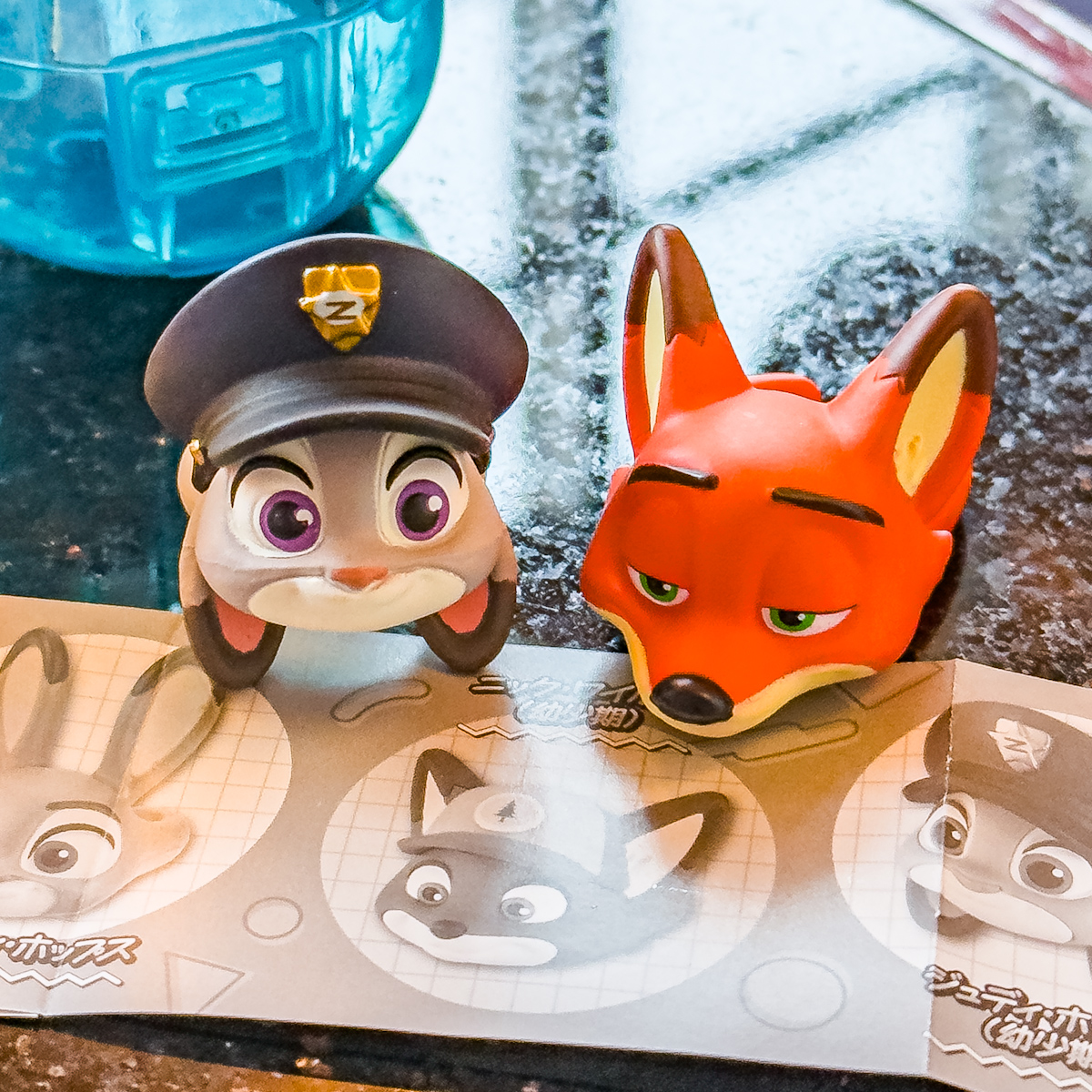 タカラトミーアーツ ガチャ 『ズートピア』ファッションリング　ジュディ・ホップス、ニック・ワイルド