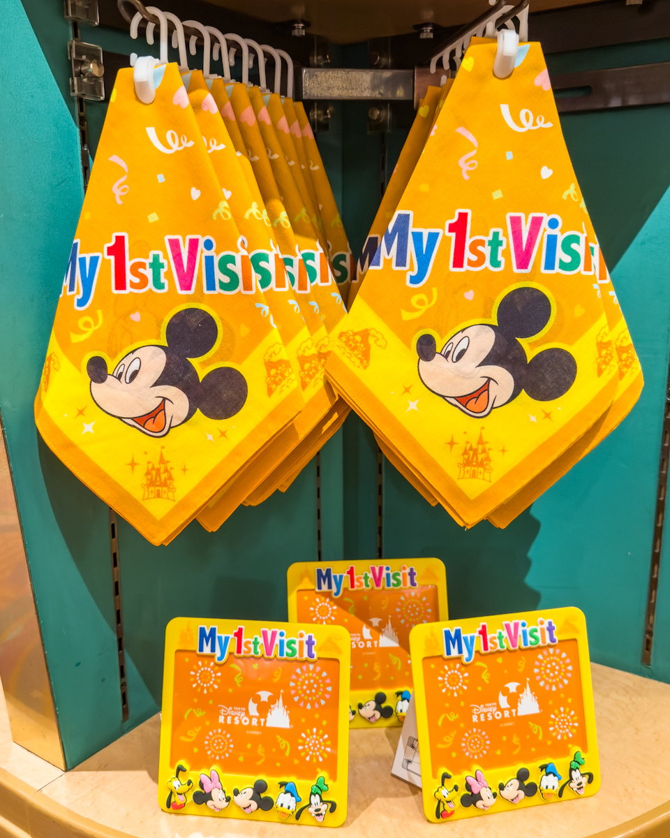 東京ディズニーリゾート My 1stVisitシールデザインバンダナ　フォトスタンド