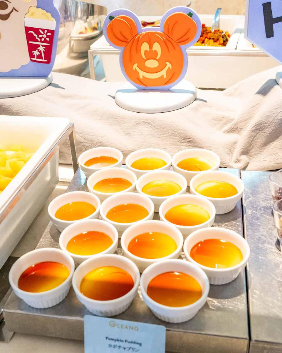 東京ディズニーシー・ホテルミラコスタ「オチェーアノ」”ディズニー・ハロウィーン2025”ブッフェ デザート プリン