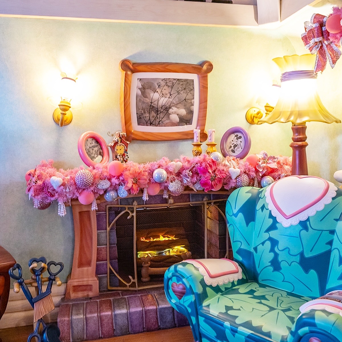 ミニーの家のクリスマスデコレーション