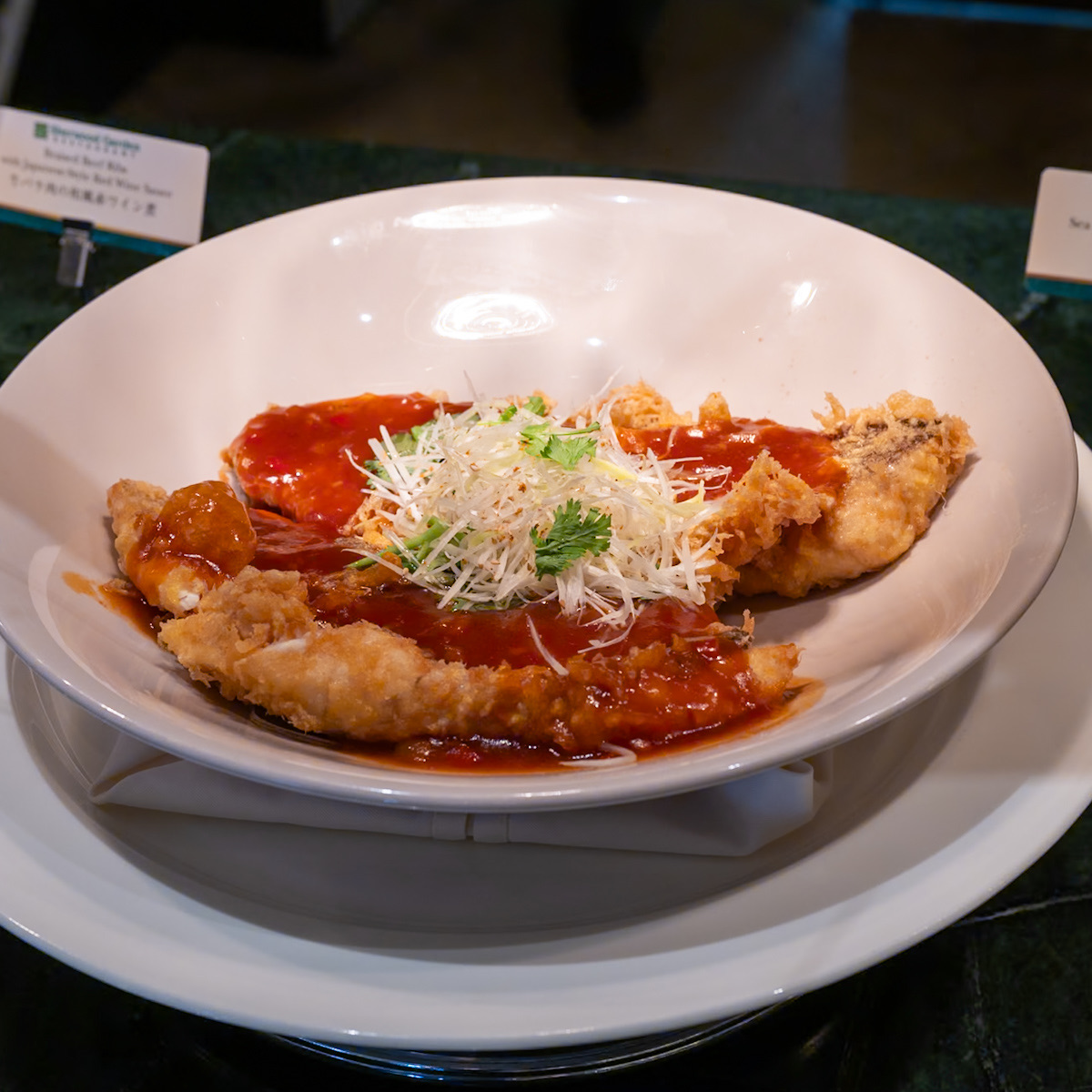 鯛の甘酢餡かけ