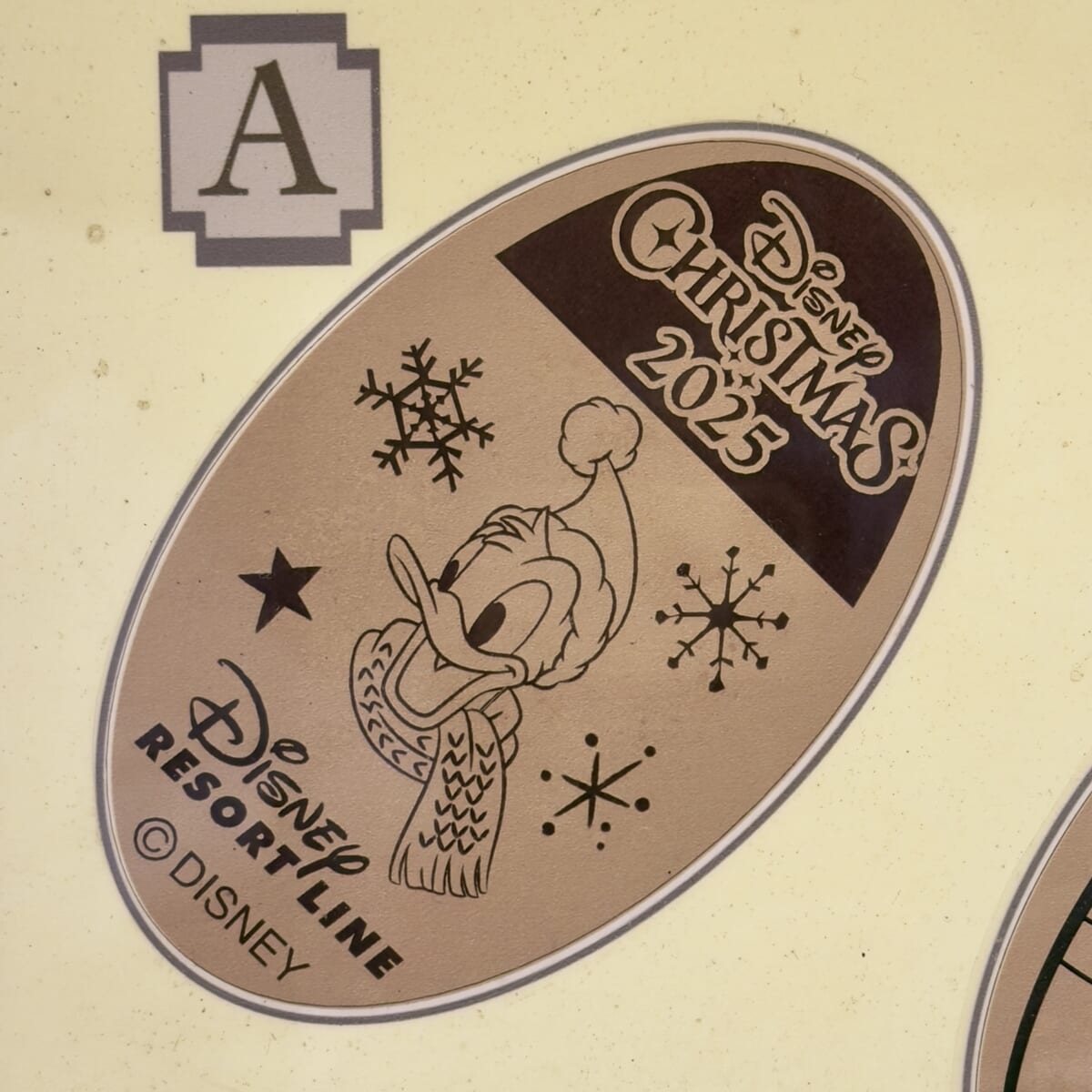 ディズニーリゾートライン"ディズニー・クリスマス2025"スーベニアメダル ドナルド