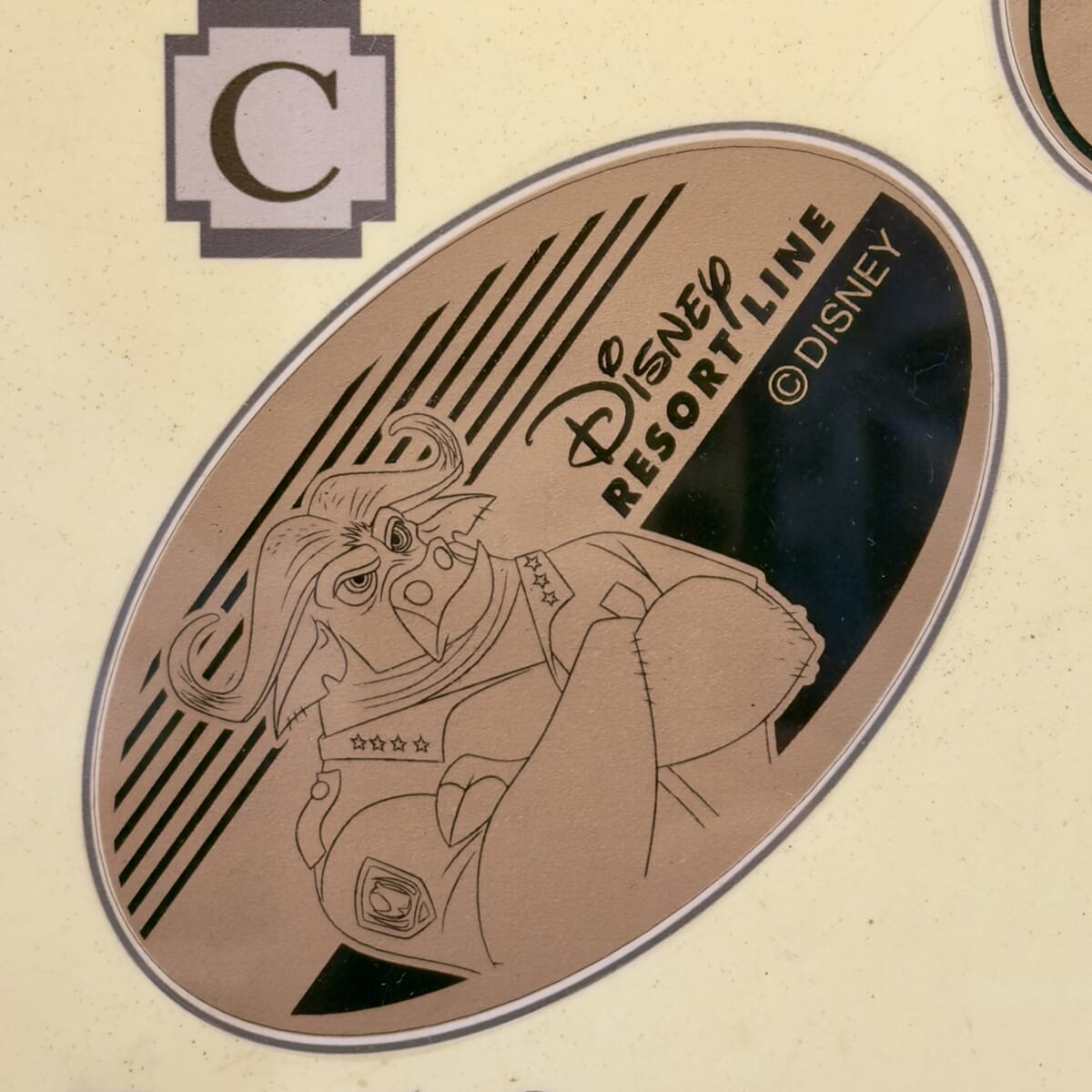 ディズニーリゾートライン 『ズートピア』スーベニアメダル ボゴ署長