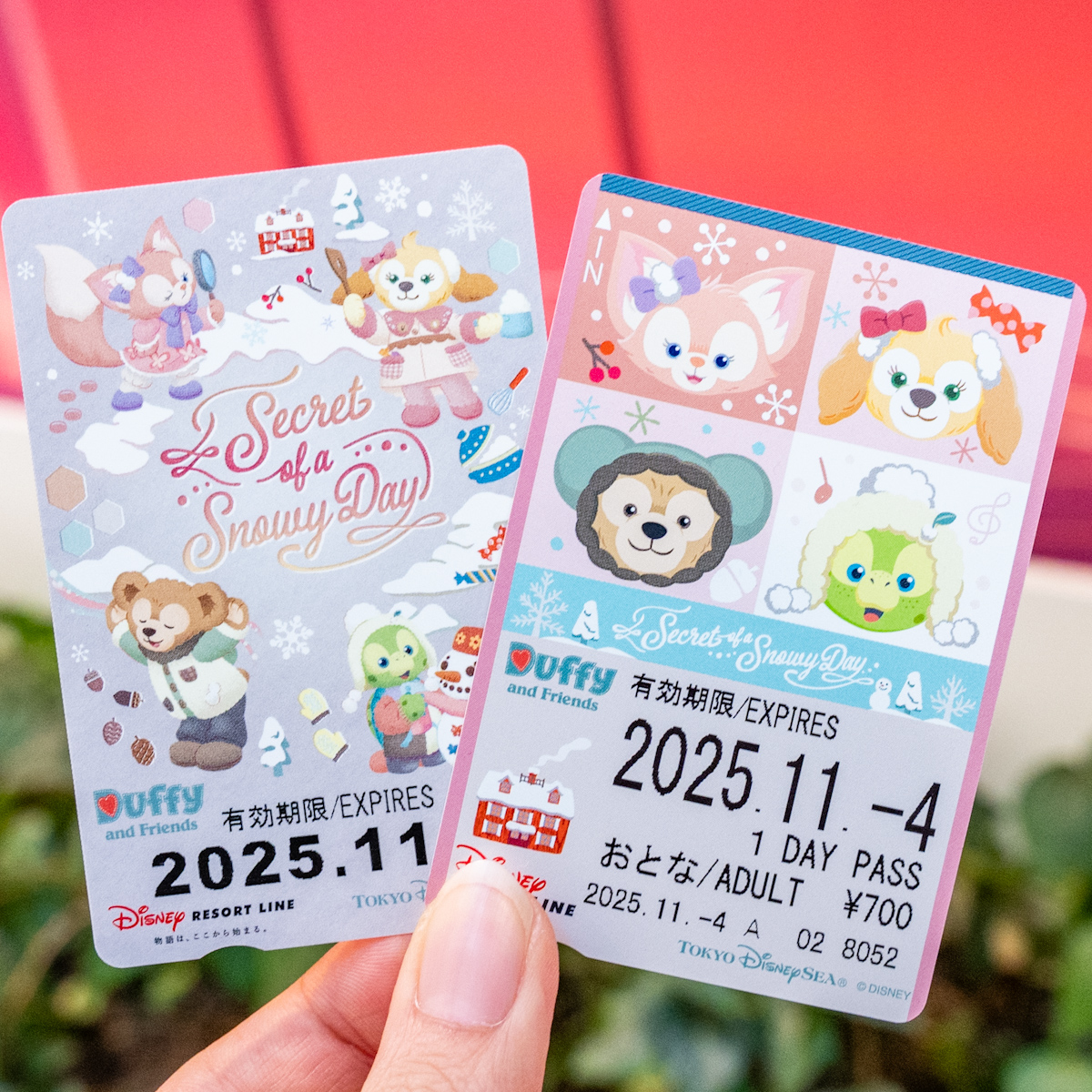 ディズニーリゾートライン「ダッフィー&フレンズのシークレット・オブ・スノーウィーデイ」フリーきっぷ2種