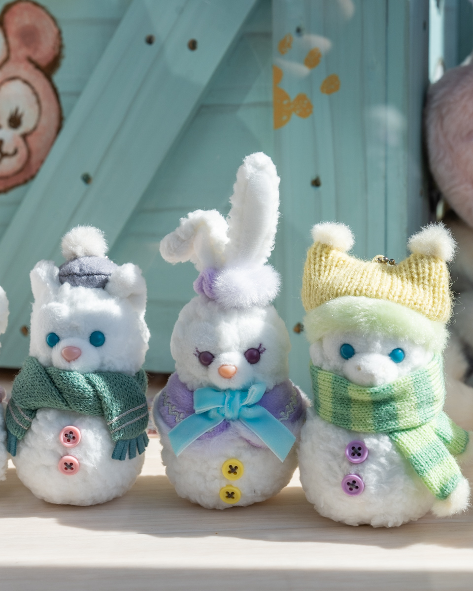 雪だるまジェラトーニ、ステラ・ルー、オル・メルぬいぐるみチャーム