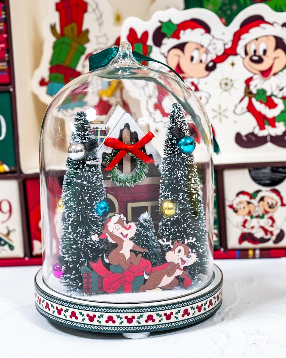 チップ&デール オーナメント ライトアップ ドーム DISNEY CHRISTMAS