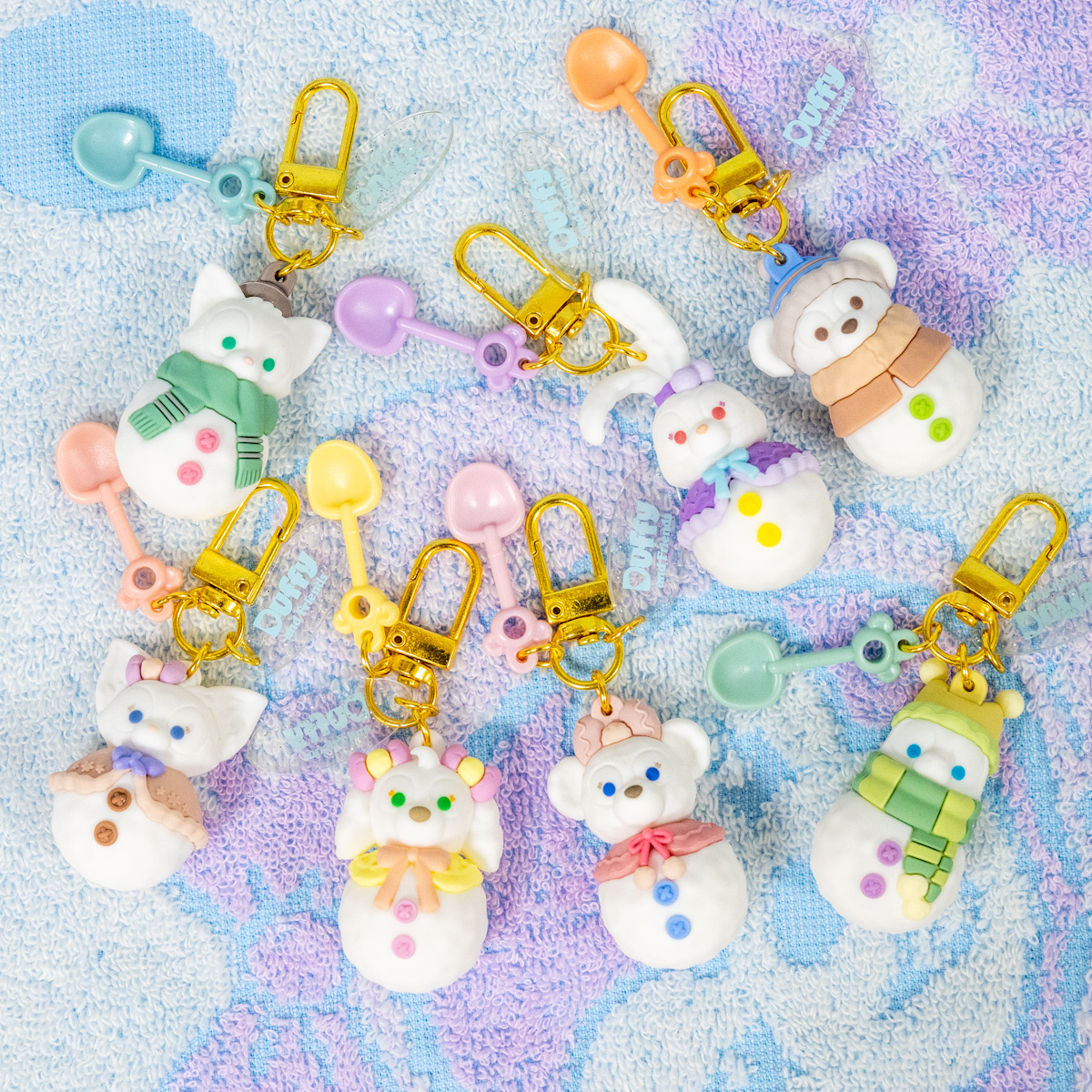 東京ディズニーシー”ダッフィー&フレンズ”冬グッズ 雪だるまチャーム全種