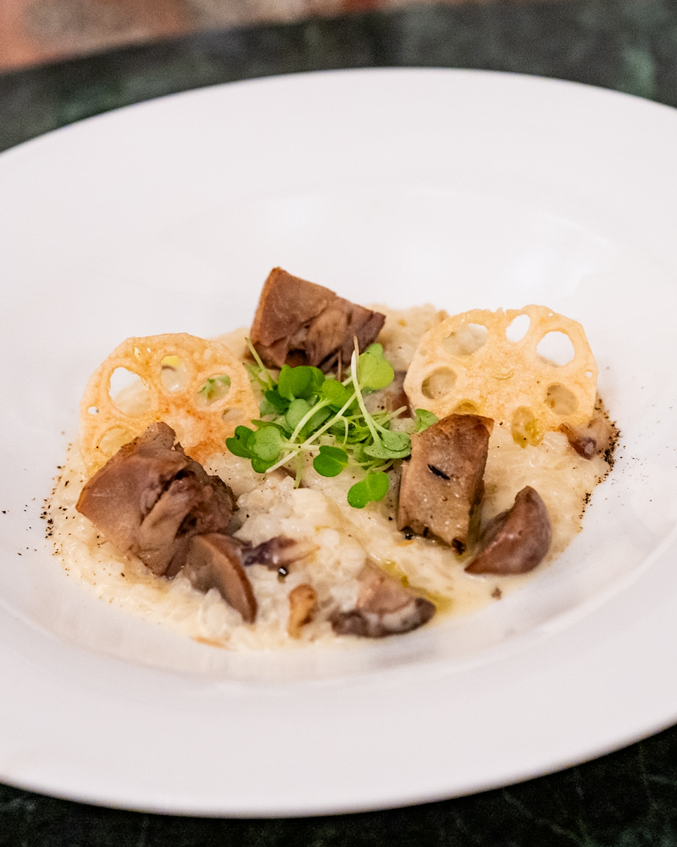 ポルチーニと栗のクリームリゾット