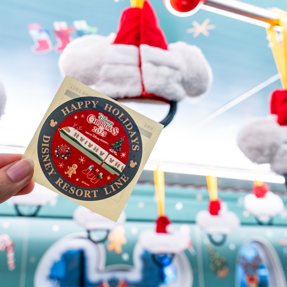ディズニーリゾートライン”ディズニー・クリスマス2025”オリジナルシール8
