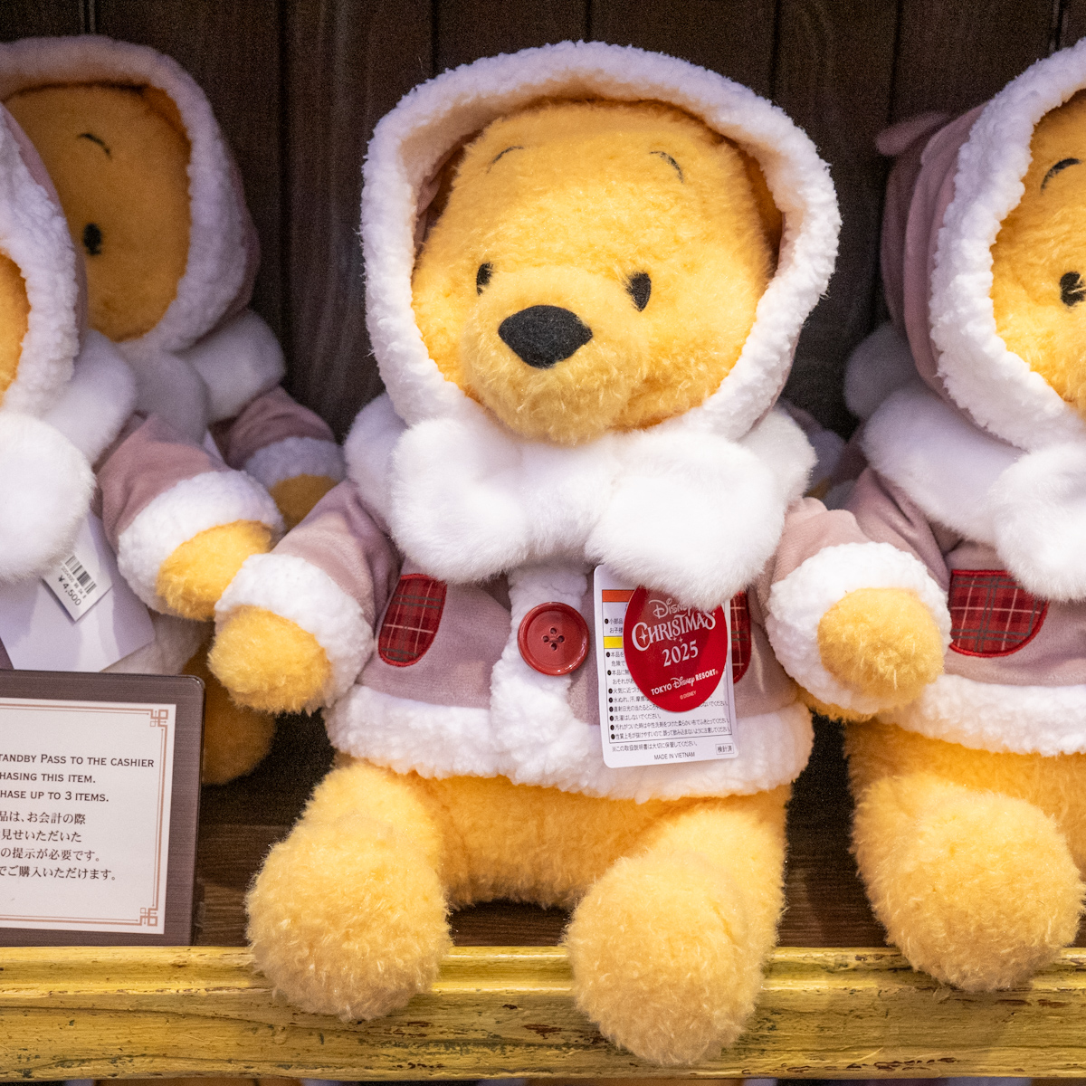 東京ディズニーランド"ディズニー・クリスマス2025"くまのプーさんぬいぐるみ