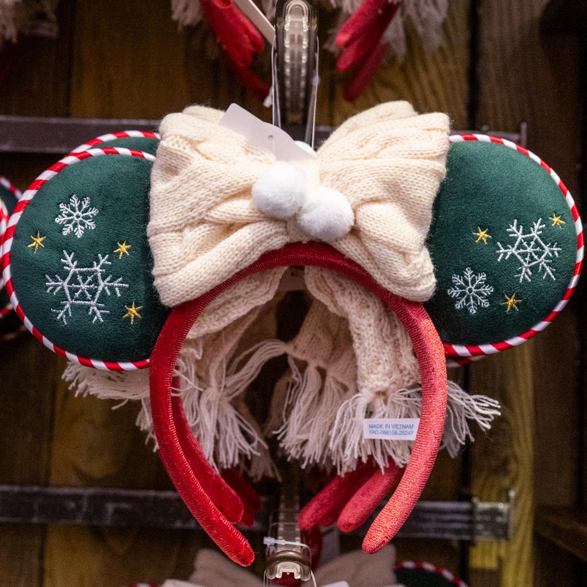 ミニーカチューシャ(ディズニー・クリスマス)