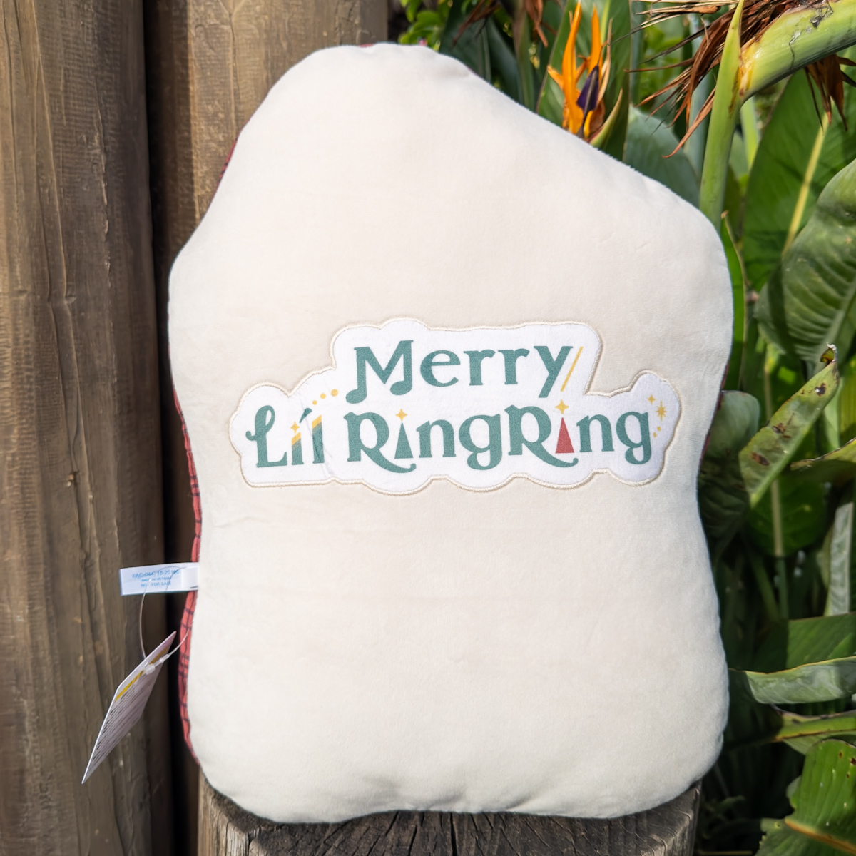 成功景品”ディズニー・クリスマス2025”リルリンリンクッション裏面