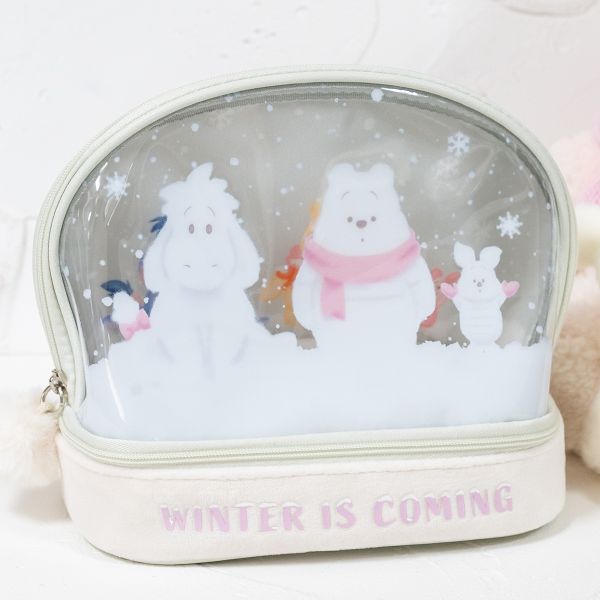 プーさん、ピグレット、イーヨー ポーチ 2段式 WHITE POOH