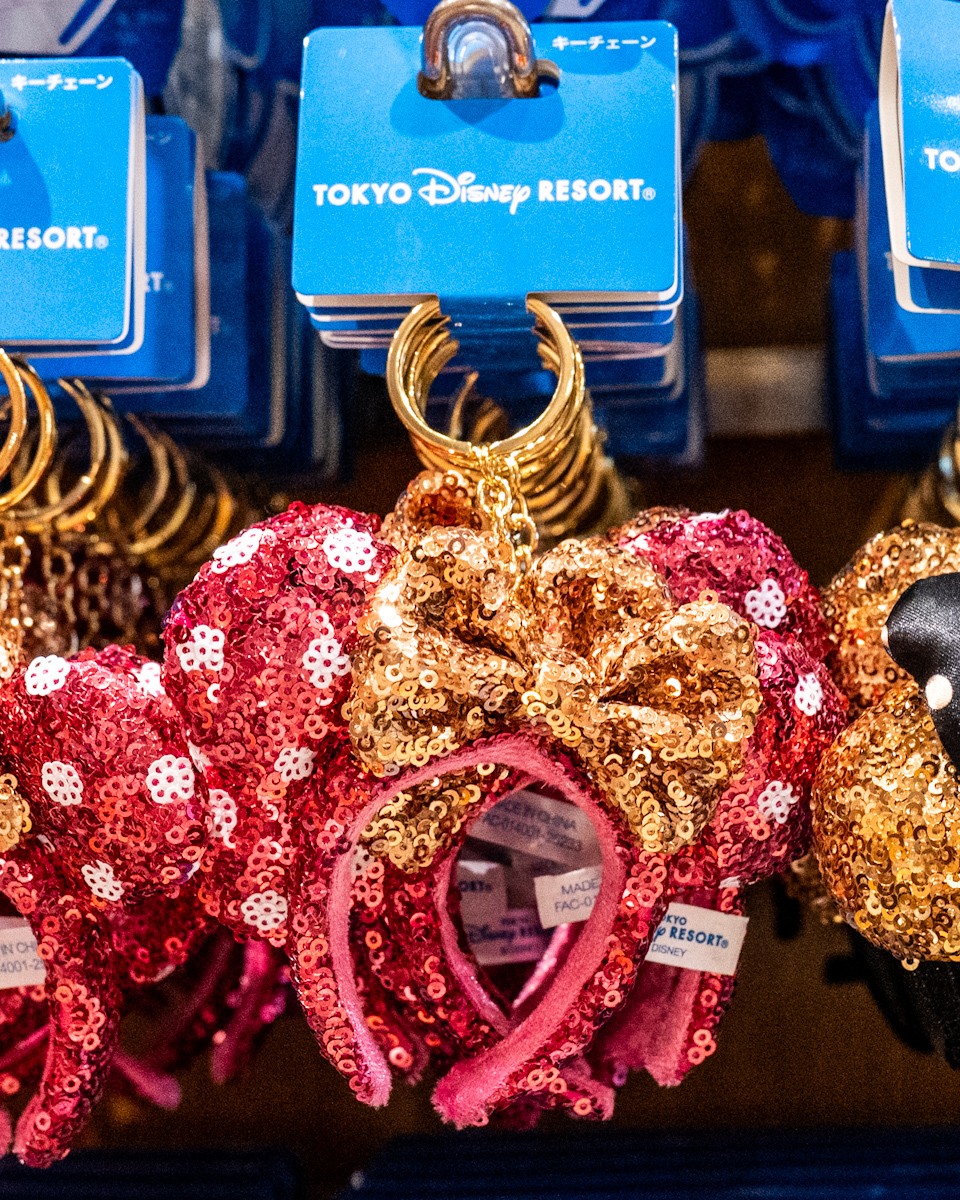 ミニースパンコールカチューシャキーチェーン（ピンク）