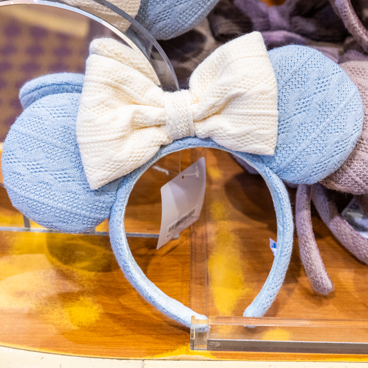 ミニーカチューシャ(ニット・ブルー)