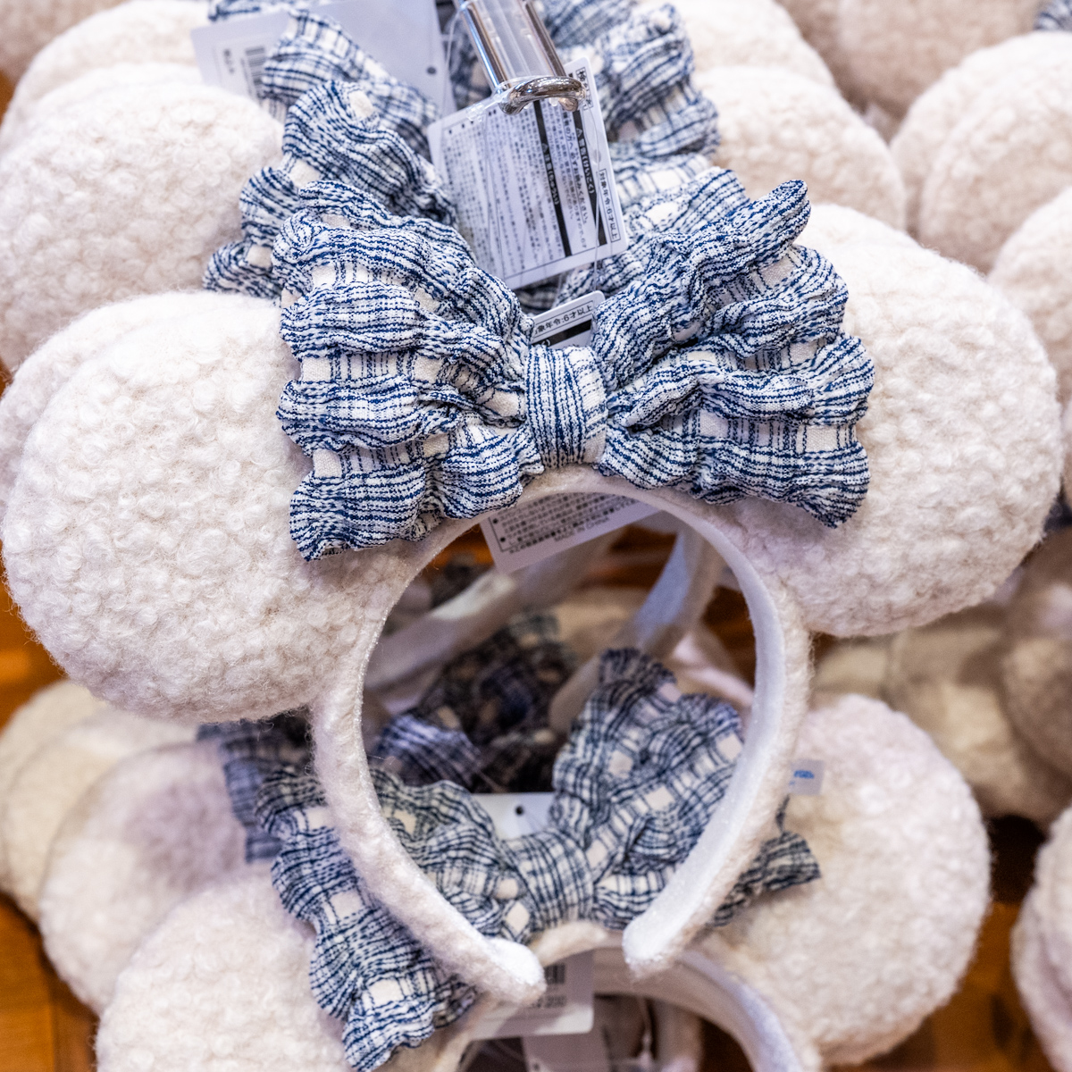 ミニーカチューシャ(リボン・青)