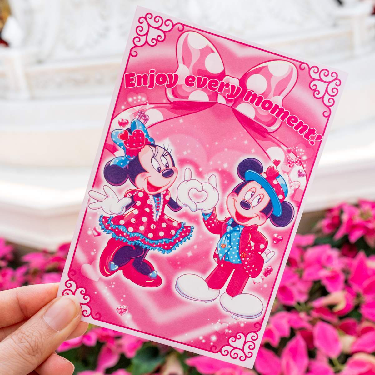 東京ディズニーランド「クリスタルパレス・レストラン」ミニーのファンダーランドスペシャルブッフェ　グリーティングカード1種目　ミッキー＆ミニーデザイン