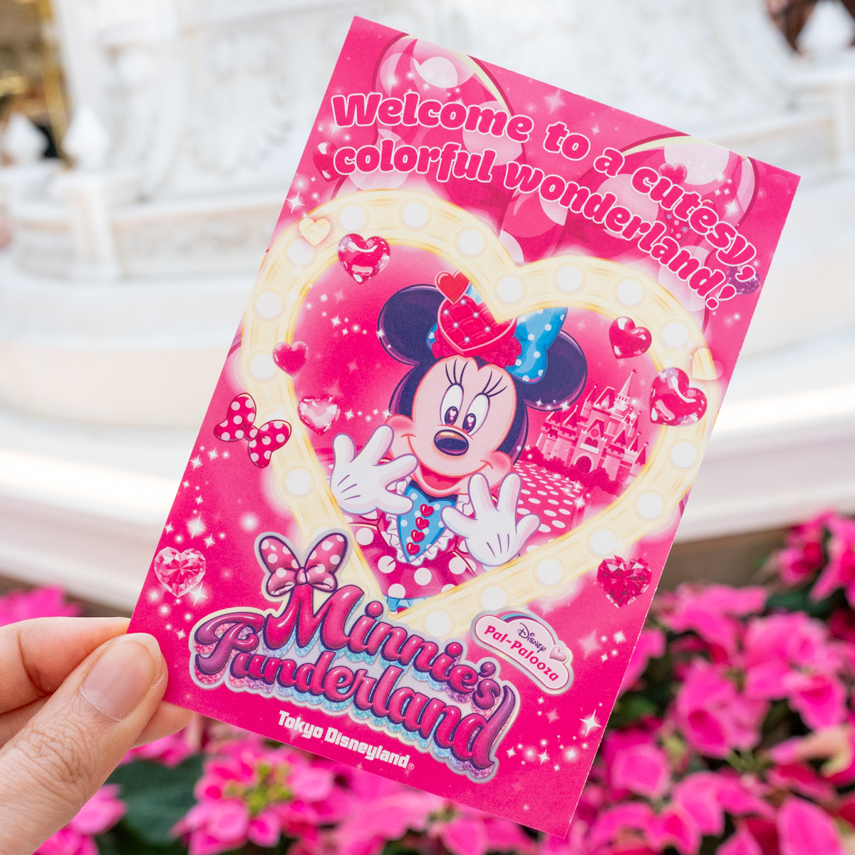 東京ディズニーランド「クリスタルパレス・レストラン」ミニーのファンダーランドスペシャルブッフェ　グリーティングカード　表面