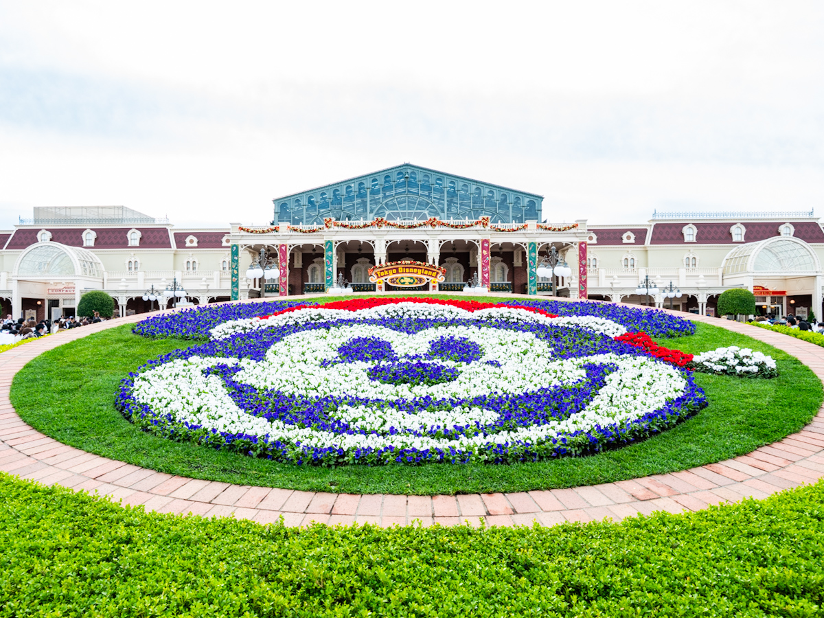 東京ディズニーランド”ディズニー・クリスマス2025”デコレーション　ミッキー花壇