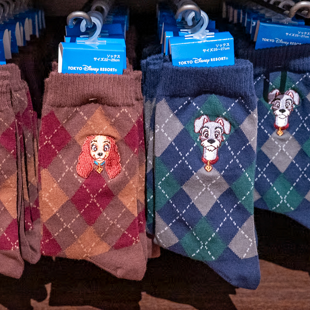 東京ディズニーランド「わんわん物語」グッズ　レディ、トランプ靴下