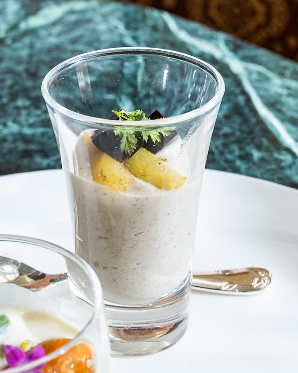 ゴボウのムース バルサミコアガー