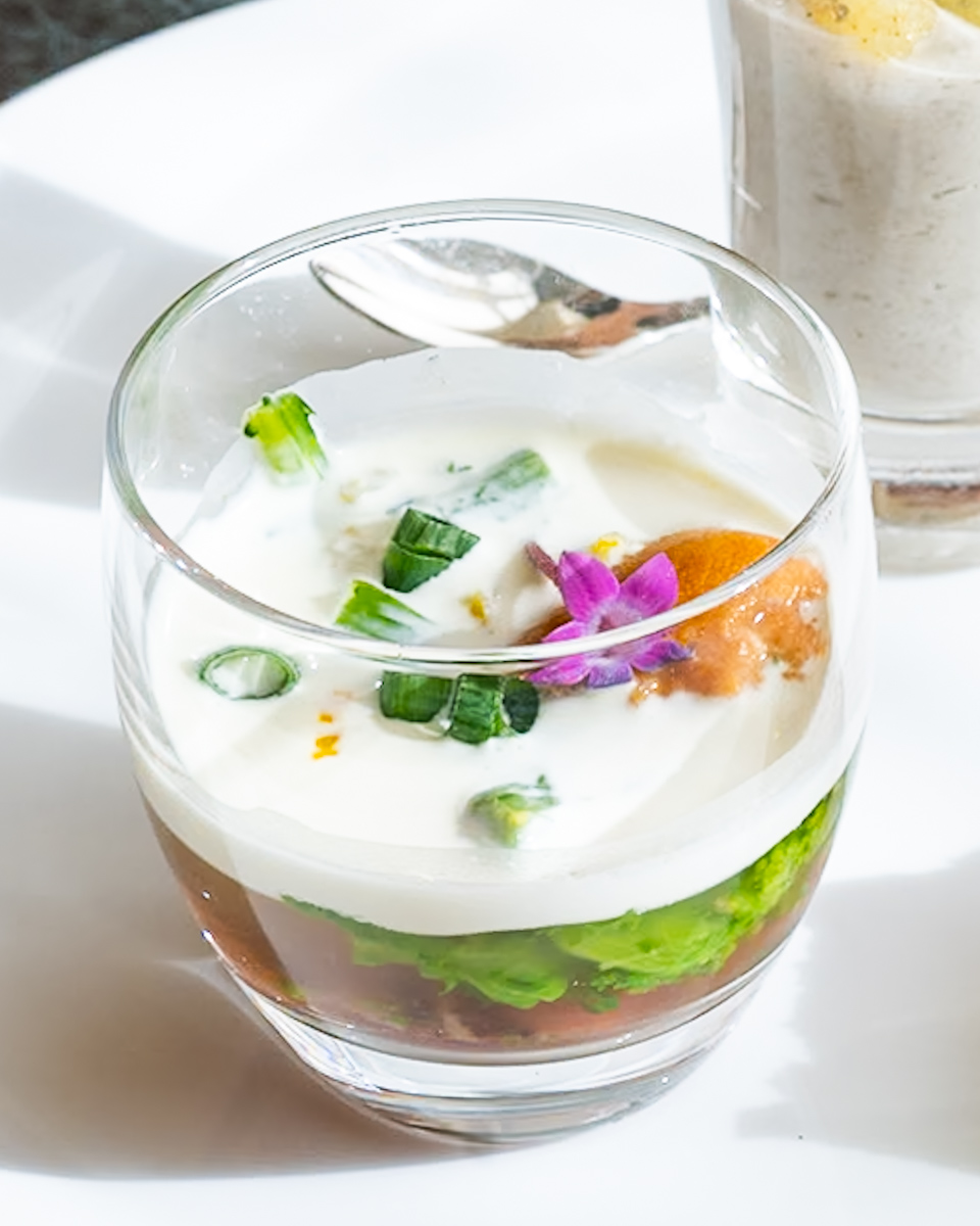 マグロと菜の花のアスピック ワサビクリーム