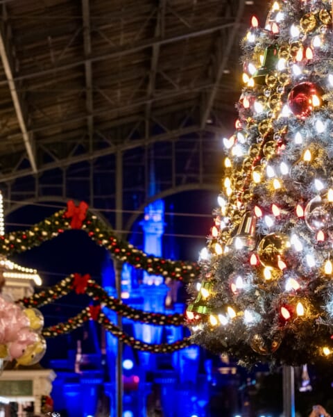 東京ディズニーランド”ディズニー・クリスマス2025”デコレーション　パレードルートバナー　トイズ・ワンダラス・クリスマス　夜1