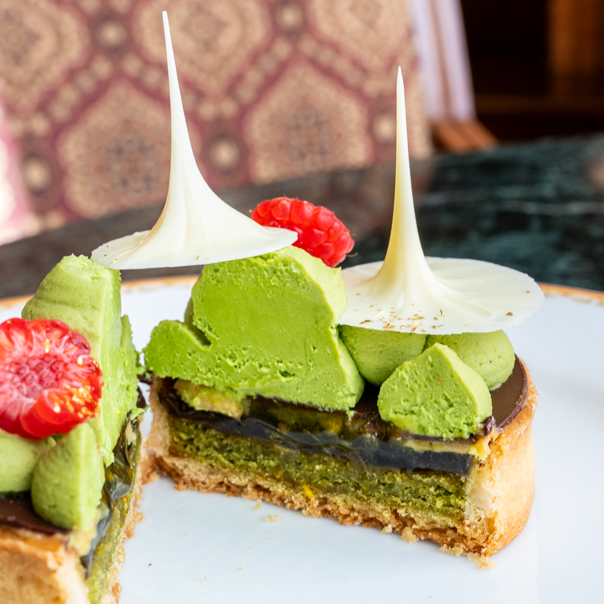 ドリーマーズ・ラウンジ ケーキセット(きな粉と抹茶のタルト)中身