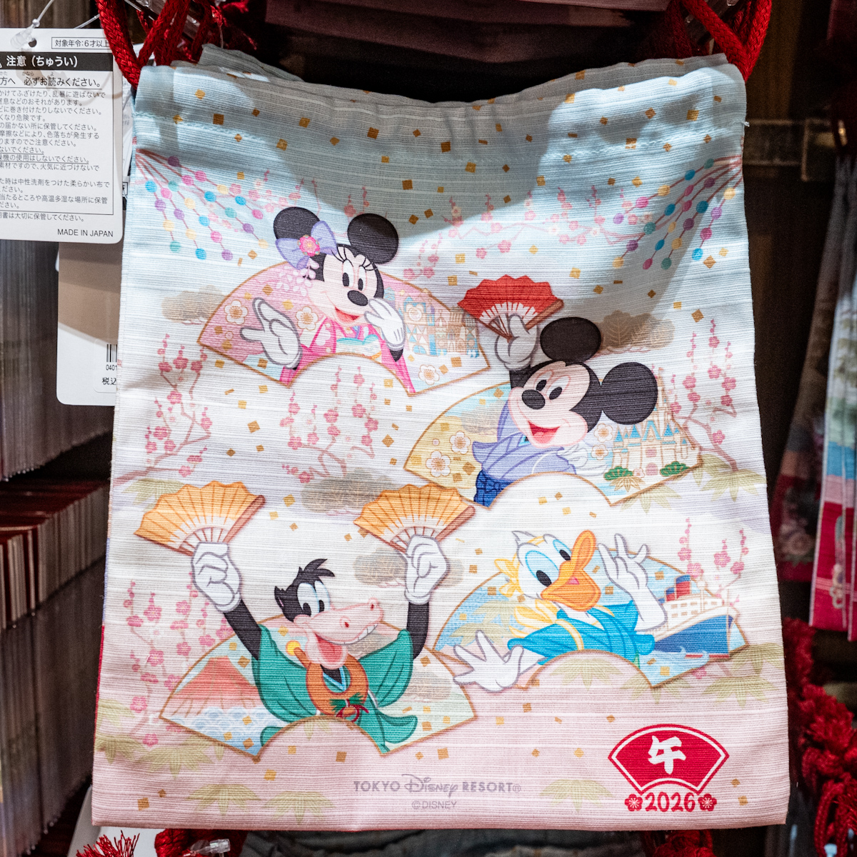 東京ディズニーランド2026お正月グッズ・お土産　きんちゃく