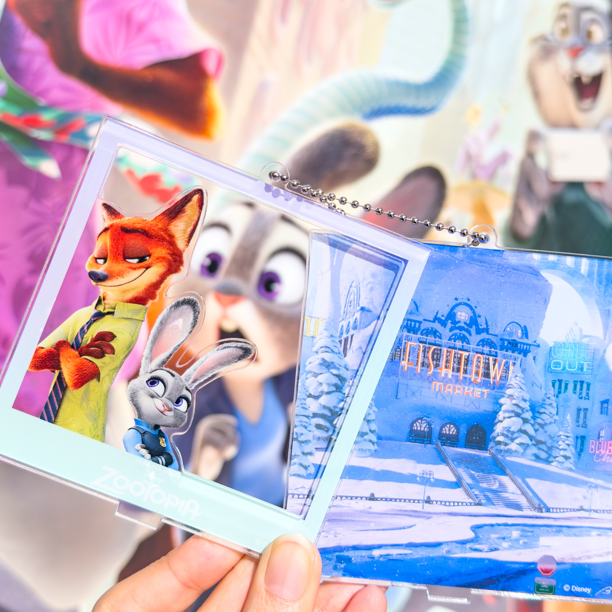 ベルメゾン 2WAY仕様のフォトフレーム風アクリルキーホルダー「ズートピア」