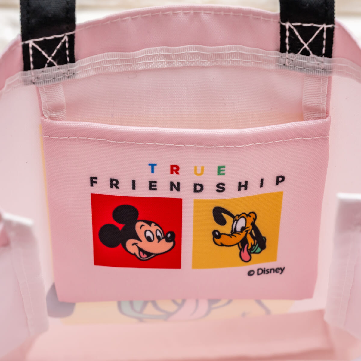 トートバッグ　ミッキー＆プルート　ポケット