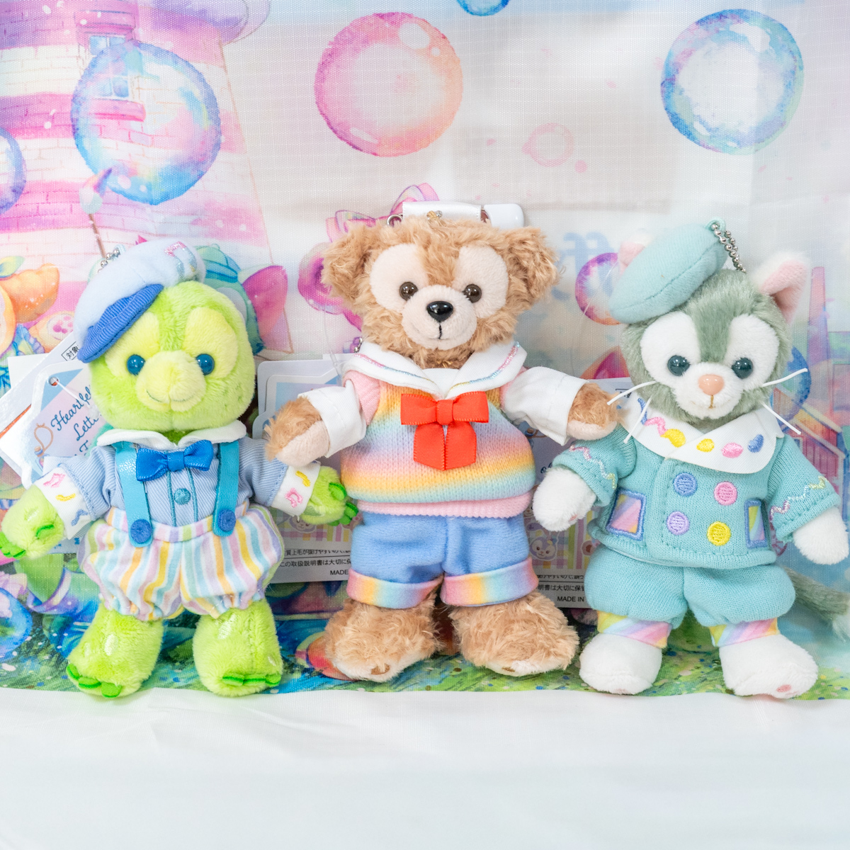 東京ディズニーシー「ダッフィー＆フレンズのハートフェルト・レターズ・オブ・フレンドシップ」スペシャルグッズ　ぬいぐるみバッジ