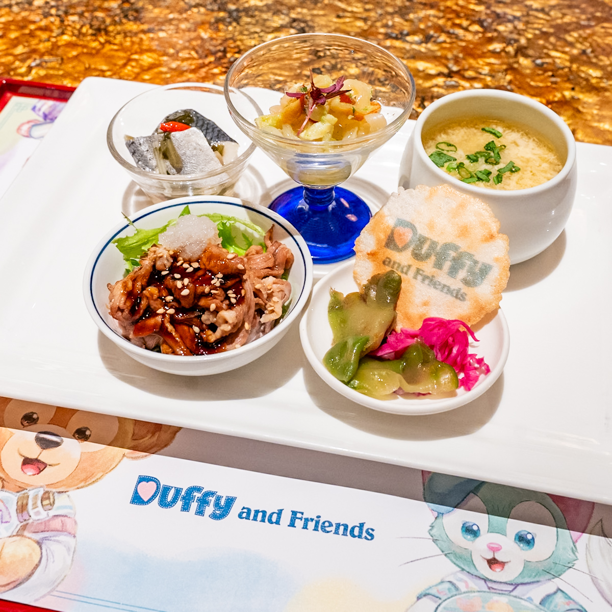 シルクロードガーデン“ダッフィー&フレンズのハートフェルト・レターズ・オブ・フレンドシップ”カントニーズランチ 前菜