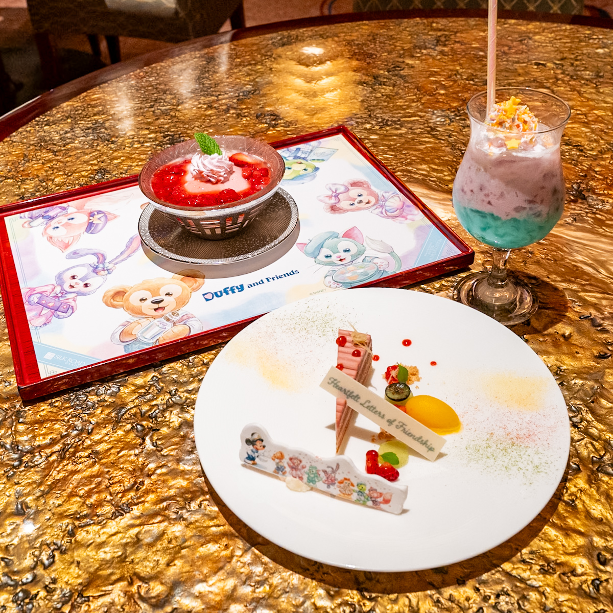 “ダッフィー&フレンズのハートフェルト・レターズ・オブ・フレンドシップ”スペシャルドリンク(ランチ)杏仁豆腐