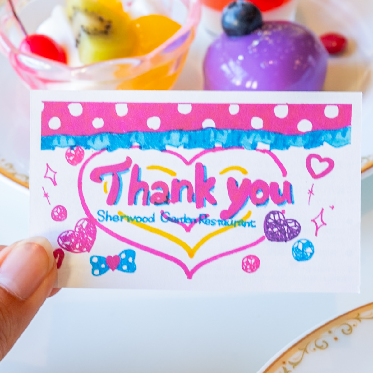 シャーウッドガーデンレストラン　メッセージカード