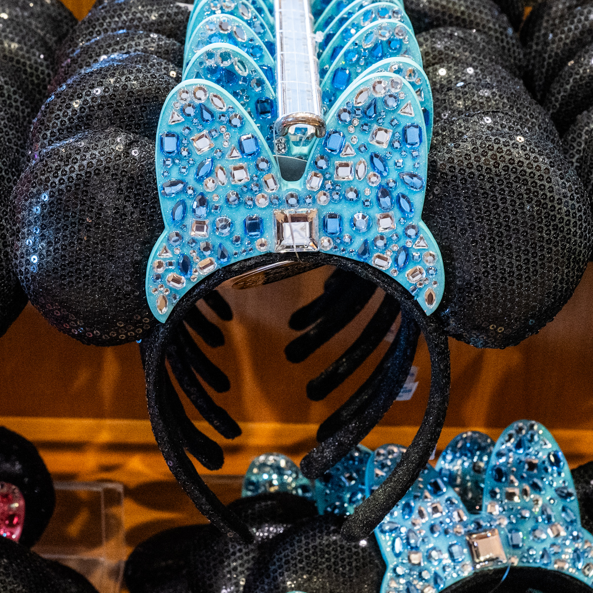 ミニースパンコールカチューシャ（ブルーリボン）