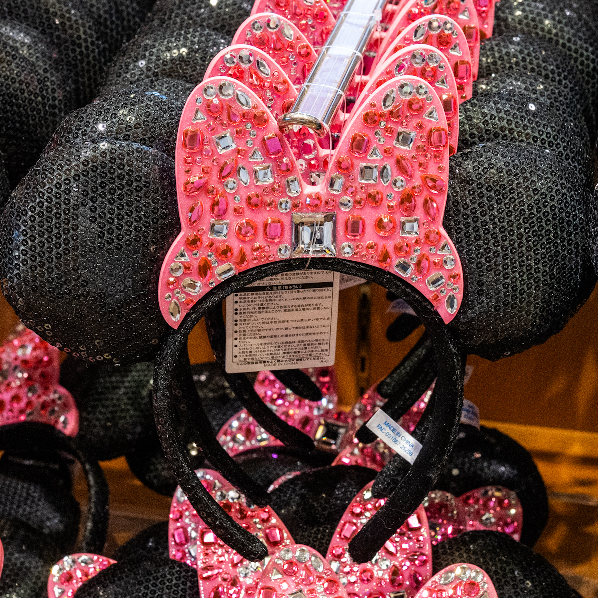 ミニースパンコールカチューシャ（ピンクリボン）