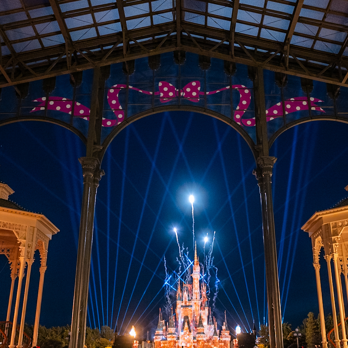 東京ディズニーランド「ディズニー・パルパルーザ”ミニーのファンダーランド”」ファンダーナイト　ワールドバザール　リーチフォーザスターズ