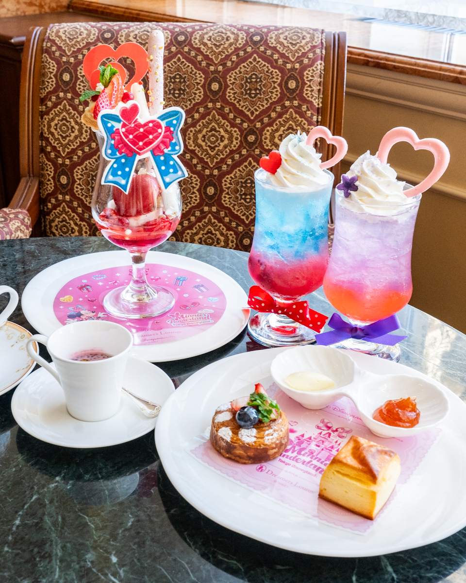 東京ディズニーランドホテル「ドリーマーズ・ラウンジ」ディズニー・パルパルーザ”ミニーのファンダーランド”スペシャルセット、スペシャルドリンク　セット内容