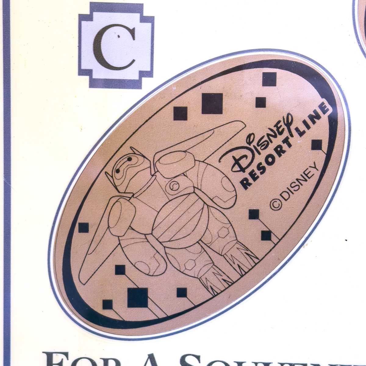 ディズニーリゾートライン 『ベイマックス』『インクレディブル・ファミリー』スーベニアメダル ベイマックス2.0