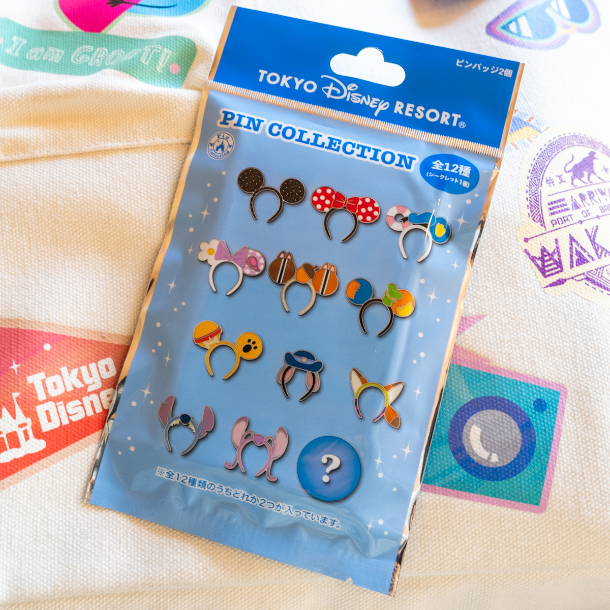 東京ディズニーランド「カチューシャ」デザインブラインドピンバッジ（2個入り）1